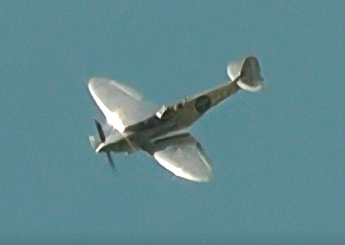 Spitfire over Hankelow Hall, August 13th